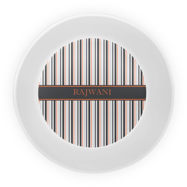 Gray Stripes Melamine Bowl - Center