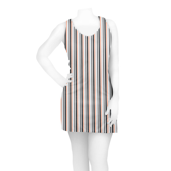 Gray Stripes Racerback Dress - On Model - Front