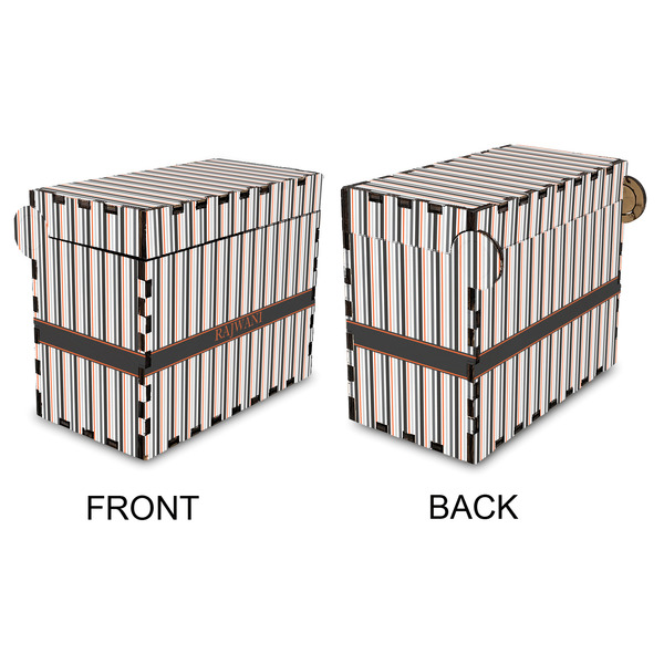 Gray Stripes Recipe Box - Full Color - Approval