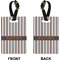 Gray Stripes Rectangle Luggage Tag (Front + Back)