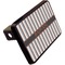 Gray Stripes Rectangular Car Hitch Cover w/ FRP Insert (Angle View)