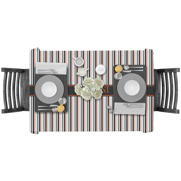 Gray Stripes Rectangular Tablecloths - LIFESTYLE