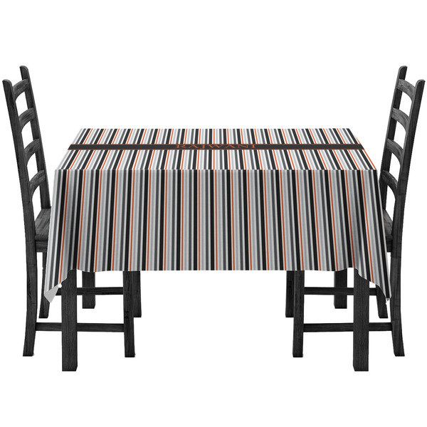 Custom Gray Stripes Tablecloth (Personalized)
