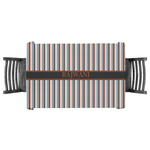 Gray Stripes Tablecloth - 58"x58" (Personalized)