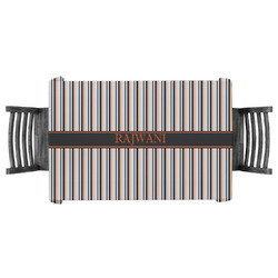 Gray Stripes Tablecloth - 58"x58" (Personalized)