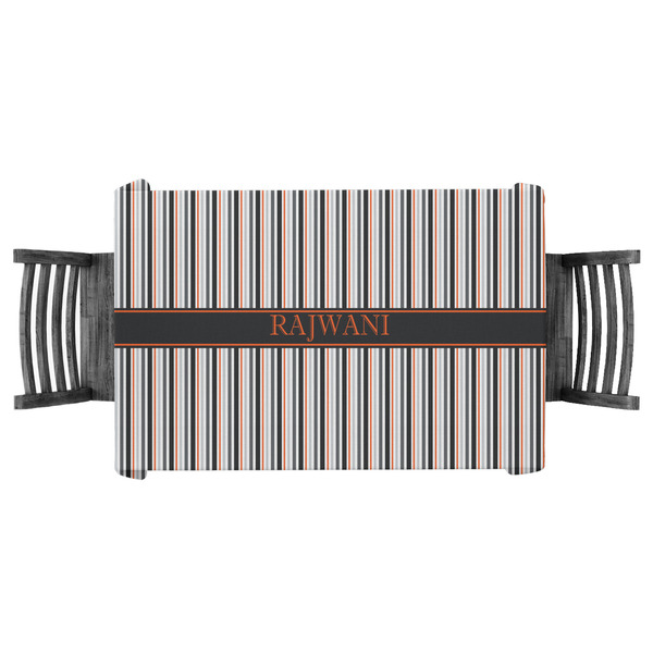 Custom Gray Stripes Tablecloth - 58"x58" (Personalized)