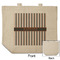 Gray Stripes Reusable Cotton Grocery Bag - Front & Back View