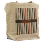 Gray Stripes Reusable Cotton Grocery Bag (Personalized)