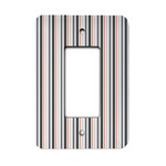 Gray Stripes Rocker Style Light Switch Cover - Single Switch