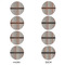 Gray Stripes Round Linen Placemats - APPROVAL Set of 4 (double sided)