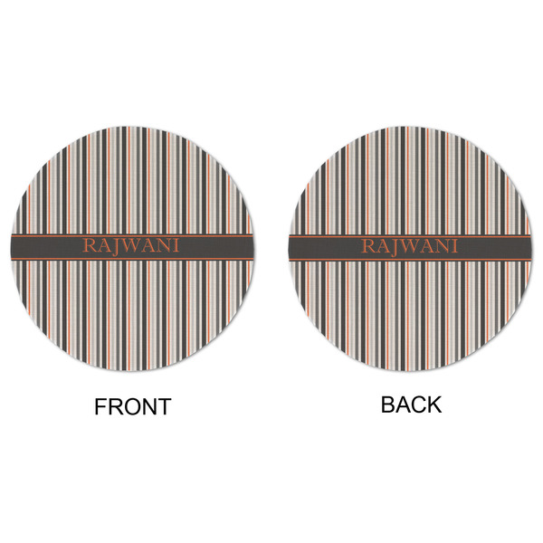 Gray Stripes Round Linen Placemats - APPROVAL (double sided)