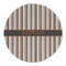 Gray Stripes Round Linen Placemat (Personalized)
