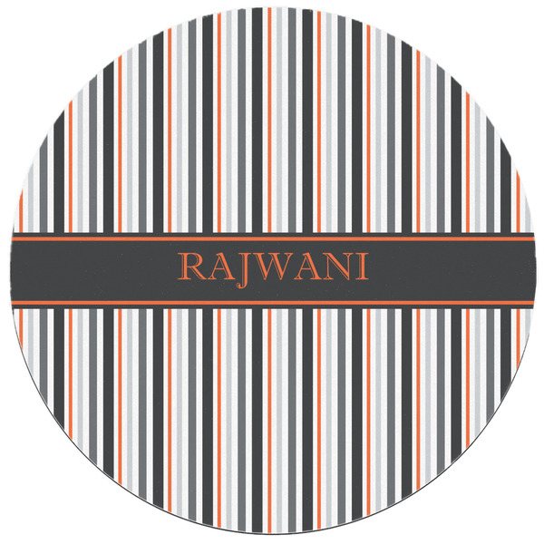 Gray Stripes Round Mousepad - APPROVAL