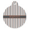 Gray Stripes Round Pet ID Tag (Personalized)
