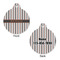Gray Stripes Round Pet Tag - Front & Back
