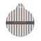 Gray Stripes Round Pet ID Tag - Small (Personalized)