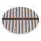 Gray Stripes Round Stone Trivet - Angle View