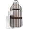Gray Stripes Sanitizer Holder Keychain - Large with Case