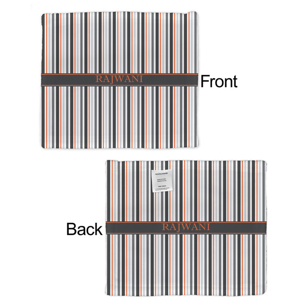 Gray Stripes Security Blanket - Front & Back View