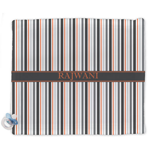 Custom Gray Stripes Security Blankets - Double Sided (Personalized)