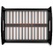 Gray Stripes Black Wooden Tray - Large (Personalized)