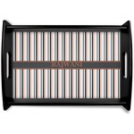 Gray Stripes Wooden Tray (Personalized)