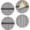 Gray Stripes Set of Appetizer / Dessert Plates