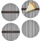 Gray Stripes Set of 4 Glass Appetizer / Dessert Plate 8" (Personalized)