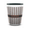Gray Stripes Ceramic Shot Glass - 1.5 oz - Two Tone - Set of 4 (Personalized)