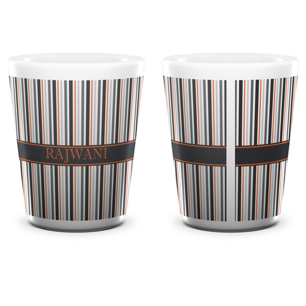 Gray Stripes Shot Glass - White - APPROVAL