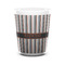 Gray Stripes Ceramic Shot Glass - 1.5 oz - White - Set of 4 (Personalized)