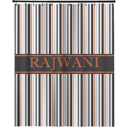 Gray Stripes Extra Long Shower Curtain - 70"x84" (Personalized)