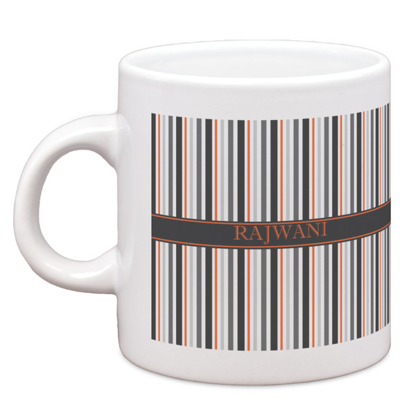 Gray Stripes Single Shot Espresso Cup - Single Front