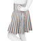 Gray Stripes Skater Skirt - Side