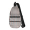 Gray Stripes Sling Bag - Front View