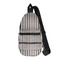 Gray Stripes Sling Bag (Personalized)