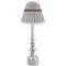 Gray Stripes Small Chandelier Lamp - LIFESTYLE (on candle stick)