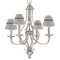 Gray Stripes Small Chandelier Shade - LIFESTYLE (on chandelier)