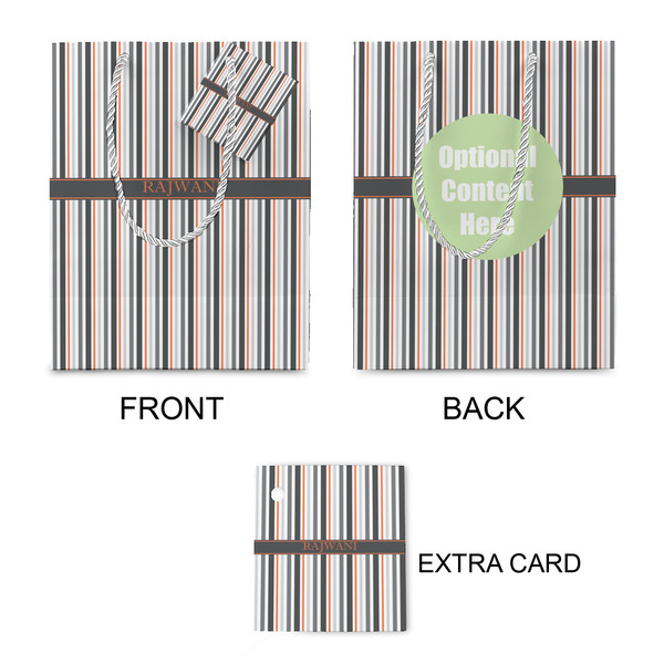 Gray Stripes Small Gift Bag - Approval