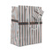 Gray Stripes Small Gift Bag (Personalized)