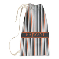 Gray Stripes Laundry Bags - Small (Personalized)
