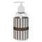 Gray Stripes Plastic Soap / Lotion Dispenser (8 oz - Small - White) (Personalized)