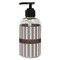 Gray Stripes Plastic Soap / Lotion Dispenser (8 oz - Small - Black) (Personalized)