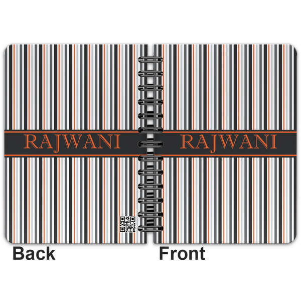 Gray Stripes Spiral Journal 5 x 7 - Apvl