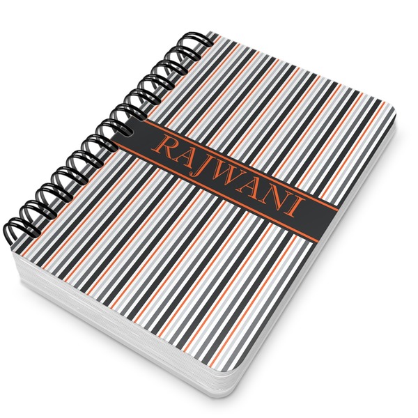 Gray Stripes Spiral Journal 5 x 7 - Main