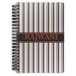Gray Stripes Spiral Notebook (Personalized)
