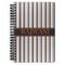 Gray Stripes Spiral Journal Large - Front View