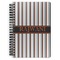 Gray Stripes Spiral Notebook - 7x10 w/ Name or Text