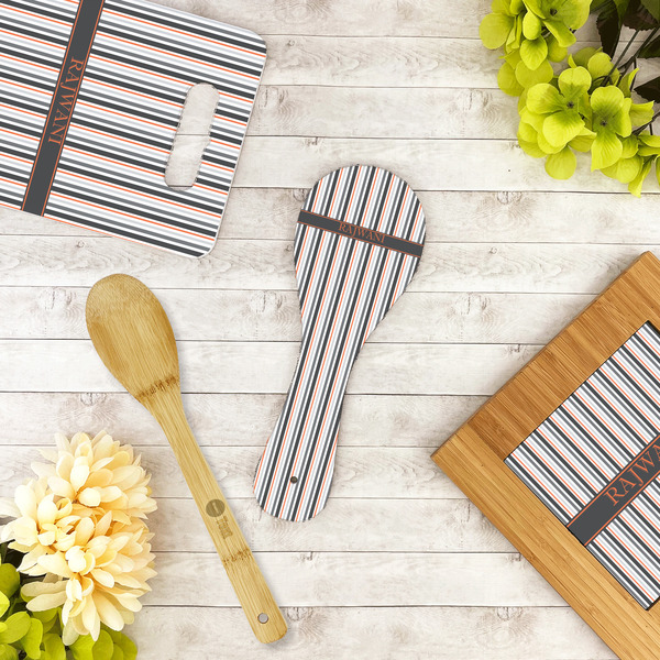 Gray Stripes Spoon Rest Trivet - LIFESTYLE