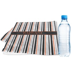 Gray Stripes Sports & Fitness Towel (Personalized)